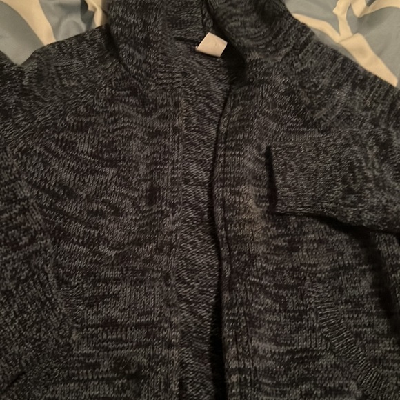 Navy Blue Zipper/Hoodie Sweater - Picture 2 of 4